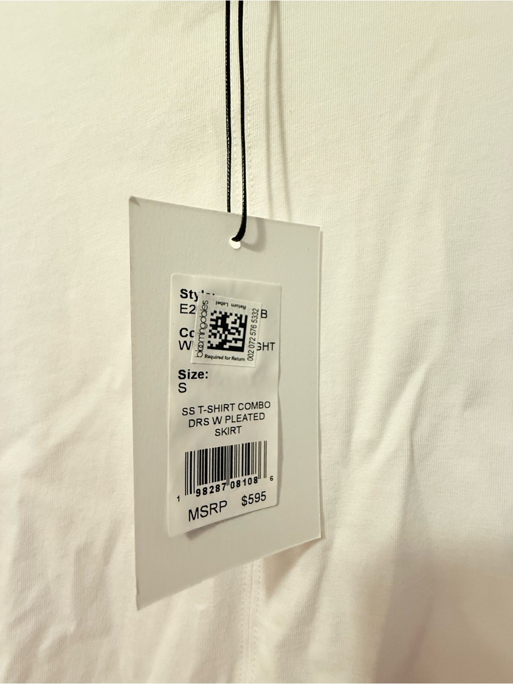 3.1 Phillip Lim Mix Media T Shirt Pleated Midi Dress - Picture 5 of 8